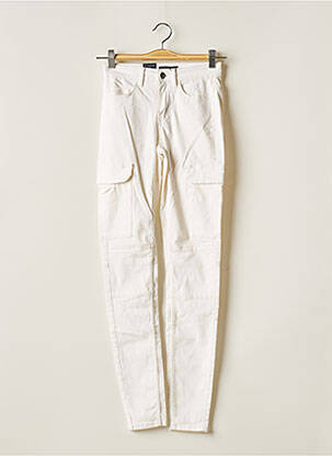 Pantalon slim alb PIECES femeie