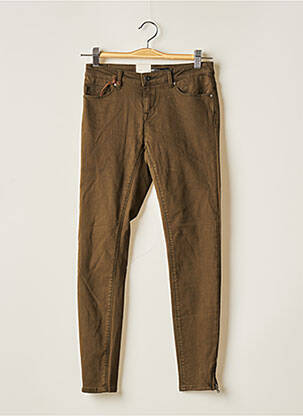 Pantalon slim verde ONLY femeie