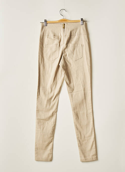 Pantalon slim bej PIECES femeie