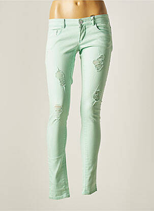 Pantalon slim verde ONLY femeie