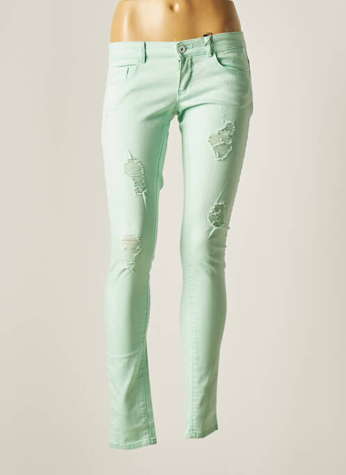 Pantalon slim verde ONLY femeie