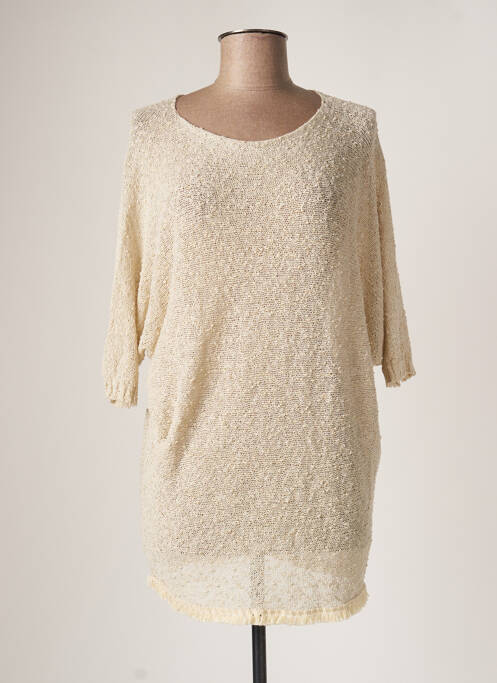 Pulover tunică bej BELLITA femme