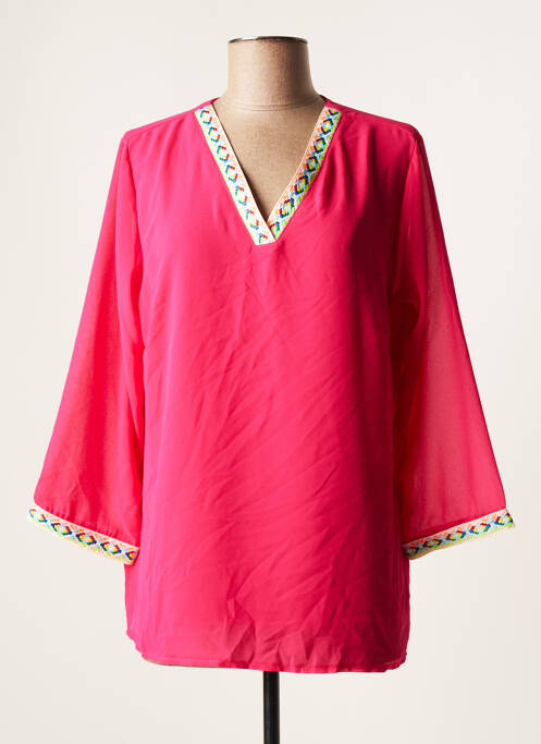 Tunică mâneci lungi roz BELLITA femeie