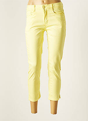 Pantalon trei sferturi galben GEVANA femeie