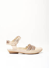 Sandale/pantofi decupați material neted toc plat până la 3 cm bej MAM'ZELLE femeie