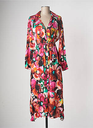 Rochie lungă roz ANGELA DAVIS femeie