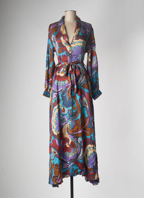 Rochie lungă albastru ANGELA DAVIS femeie