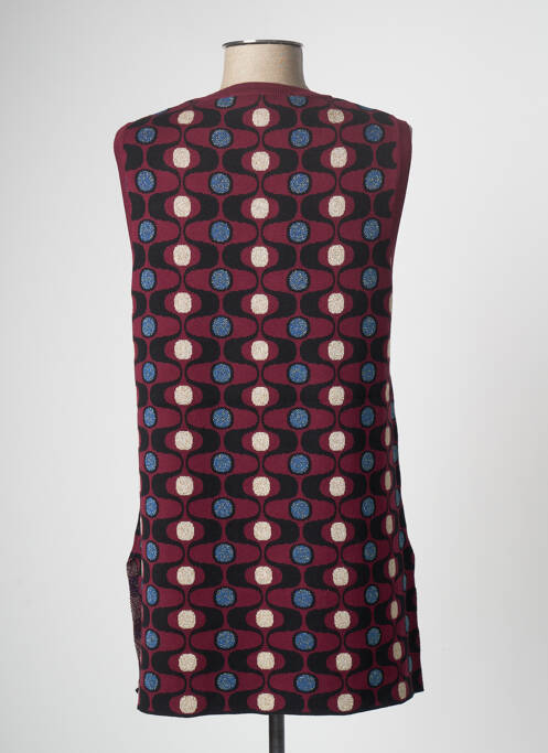 Pulover tunică guler rotund fără mâneci roșu ANGELA DAVIS femme