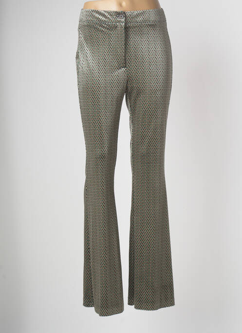 Pantalon evazat verde CARLA MONTANARINI femeie