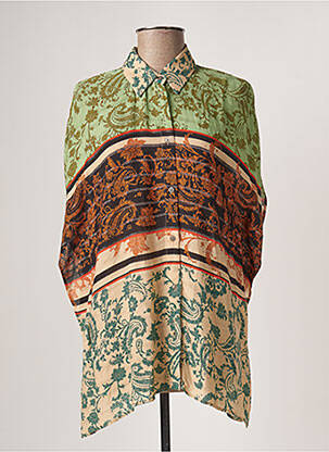 Tunică mâneci scurte verde DESIGUAL femeie