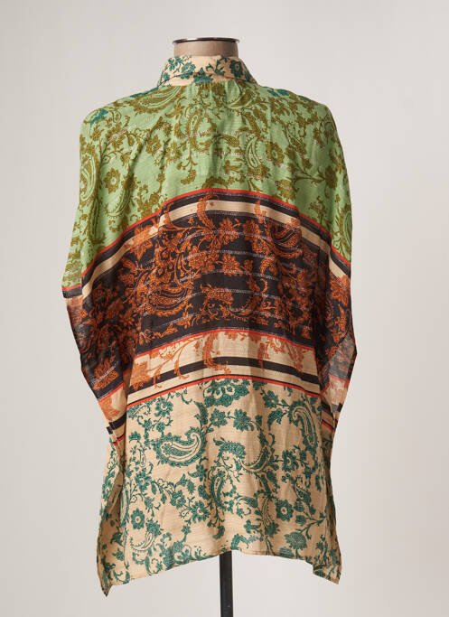 Tunică mâneci scurte verde DESIGUAL femeie