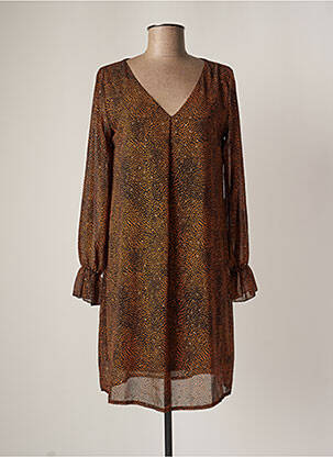 Rochie midi maro LOLA ESPELETA femeie