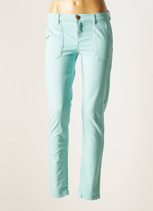 Pantalon chino închidere cu fermoar sub clapetă cu nasturi mărime normală albastru LOLA ESPELETA femme