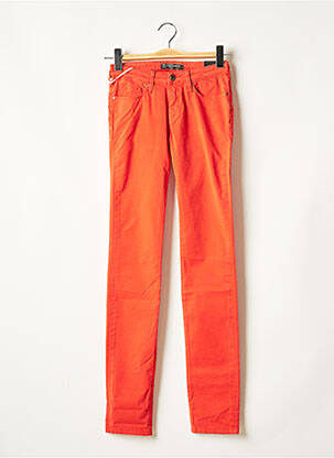 Pantalon slim elasticitate portocalie TEDDY SMITH fată