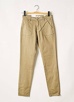 Pantalon slim elasticitate mărime normală verde F.A.M. femeie