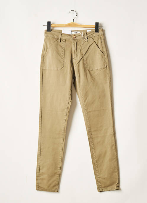 Pantalon slim verde F.A.M. femeie