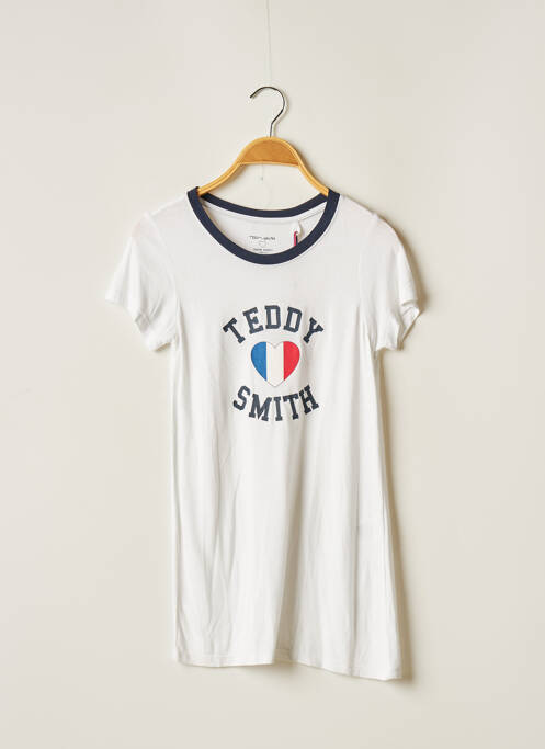 Tunică mâneci scurte alb TEDDY SMITH fată