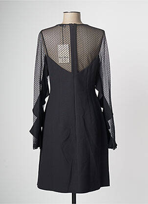 Rochie midi țesătură crep mâneci lungi negru PAUL BRIAL femeie