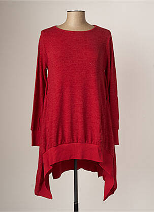 Pulover tunică roșu MALOKA femeie