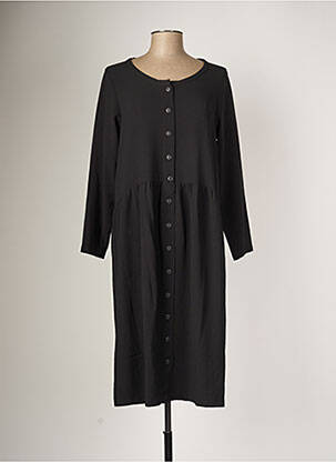 Rochie midi croială fluidă mâneci lungi negru G!OZE femeie