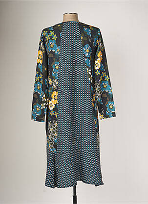 Rochie midi imprimeu floral mâneci lungi albastru G!OZE femeie