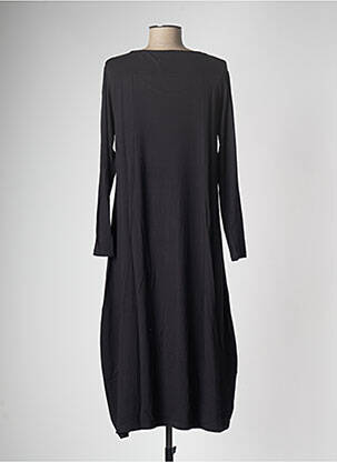 Rochie midi imprimeu fantezie mâneci lungi negru G!OZE femeie