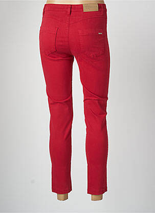 Pantalon slim elasticitate mărime normală roșu MALOKA femeie