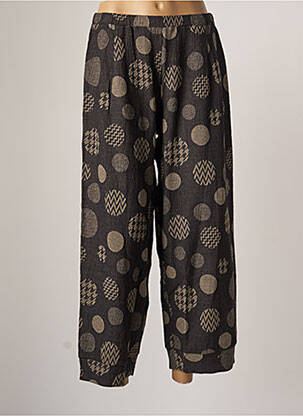 Pantalon larg țesătură crep mărime normală gri OZÉE femeie