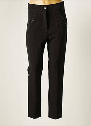 Pantalon slim elasticitate talie înaltă negru FEUEGO femeie