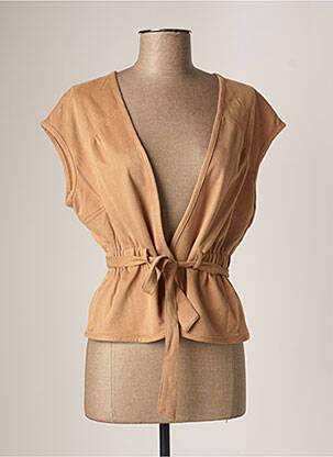 Vestă cu mâneci scurte bej MOLLY BRACKEN femeie