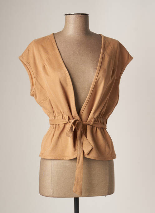 Vestă cu mâneci scurte bej MOLLY BRACKEN femeie