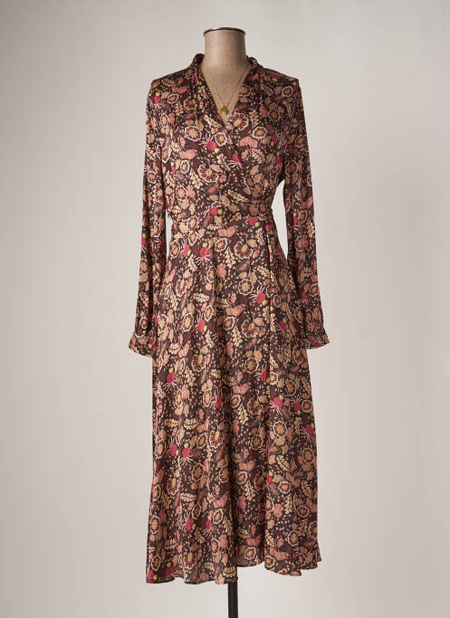 Rochie lungă maro MAISON SCOTCH femeie