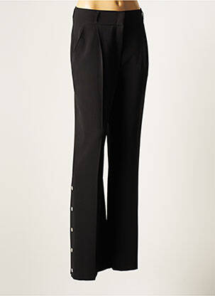 Pantalon larg talie cu cleme talie înaltă negru CAROLINE BISS femeie