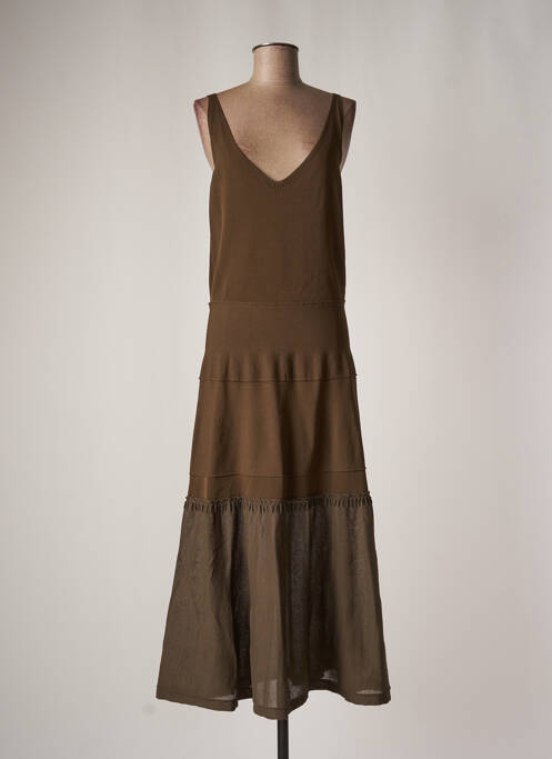 Rochie lungă maro D.EXTERIOR femeie