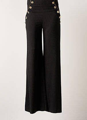 Pantalon drept țesătură poplin mărime normală negru ELISABETTA FRANCHI femeie