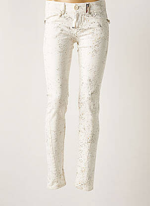 Blugi cu croială slim alb HICH USE femeie