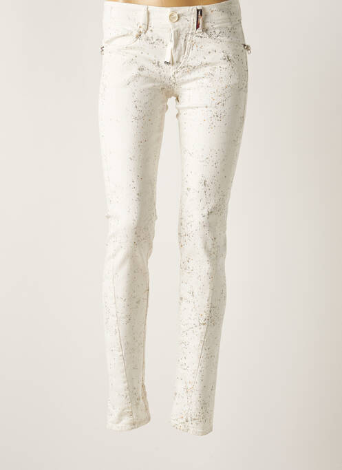 Blugi cu croială slim alb HICH USE femeie