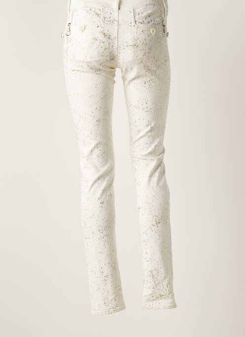 Blugi cu croială slim alb HICH USE femeie