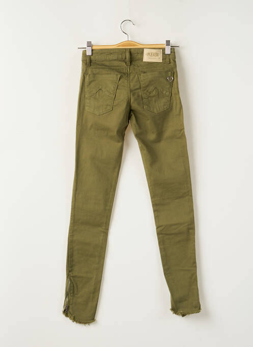 Pantalon slim verde PLEASE femeie