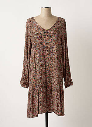 Rochie midi maro ICHI femeie