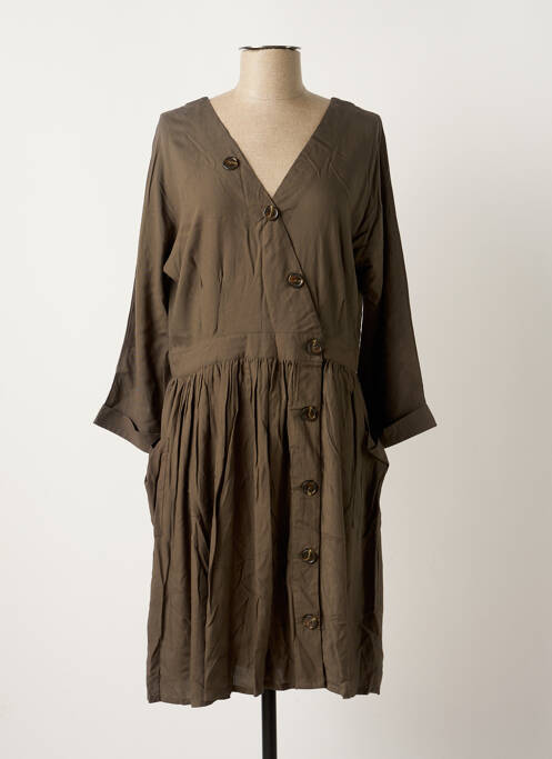 Rochie midi mâneci lungi mâneci lungi verde BLEND SHE femme