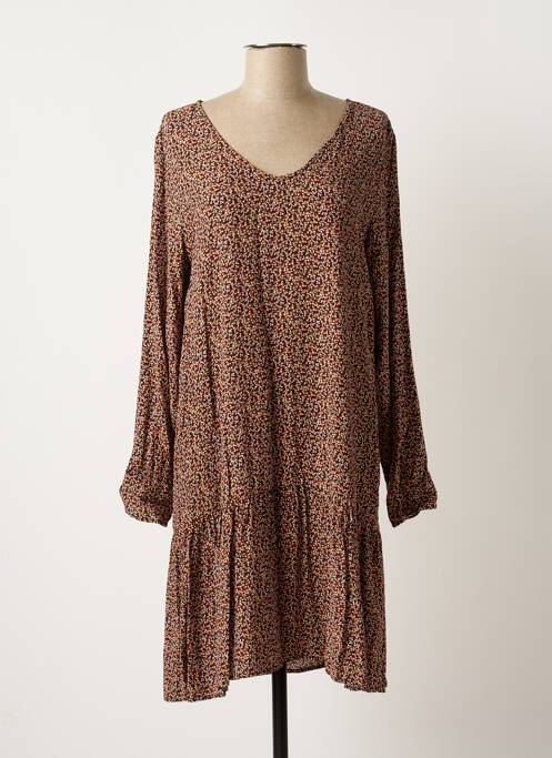 Rochie midi maro ICHI femeie