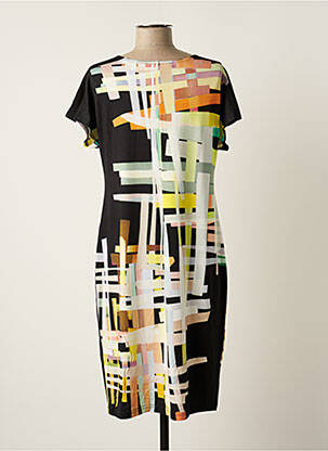Rochie midi mâneci scurte mâneci scurte negru TELMAIL femeie