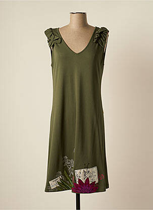 Rochie midi verde MAMATAYOE femeie