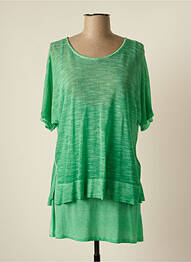 Rochie scurtă mâneci scurte mâneci scurte verde SEE THE MOON femeie