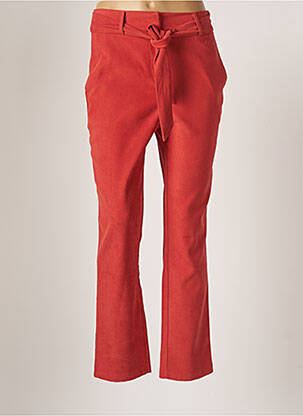 Pantalon slim țesătură poplin mărime normală maro MD'M femeie