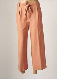 Pantalon 7/8 țesătură poplin mărime normală portocaliu DEVERNOIS femme