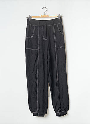 Pantalon drept închidere cu fermoar sub clapetă cu cârlig mărime normală negru TULAROSA femeie