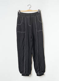 Pantalon drept închidere cu fermoar sub clapetă cu cârlig mărime normală negru TULAROSA femeie