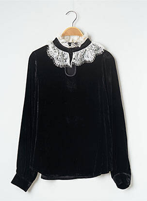 Top elasticitate mâneci lungi negru MONOPRIX femeie